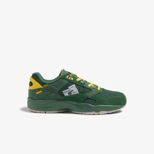 Lacoste Storm 96 Lo Cuero Verde Amarillo | 7043-WOXBT