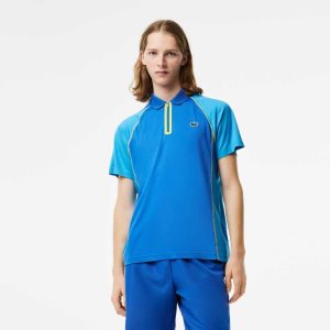 Lacoste Tenis Recycled Polyester with Ultra-Dry Tecnologia Azules Amarillo | 7630-XNFDG