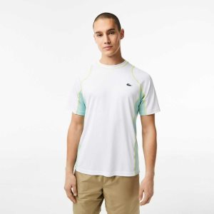 Lacoste Tenis in Tear Resistant Pique Blancas Verde Claro Amarillo | 0862-BIURS