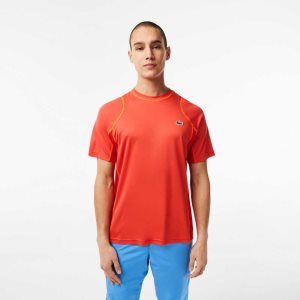 Lacoste Tenis in Tear Resistant Pique Naranjas Rojas Naranjas | 6238-NRGOV