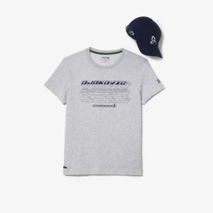 Lacoste Tenis x Novak Djokovic Regular Fit and Cap Pack Gris | 0146-QKYSA