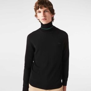 Lacoste Turtleneck Merino Lana Negras | 4302-AMZLF