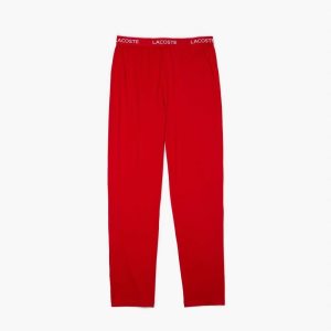 Lacoste Ultra-Soft Algodon Jersey Pajama Bottoms Rojas | 4381-HUWSX