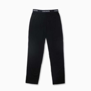 Lacoste Ultra-Soft Algodon Jersey Pajama Bottoms Negras | 6507-XLHFU