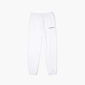 Lacoste Unbrushed Flannel Joggers Blancas | 4915-XSCBK