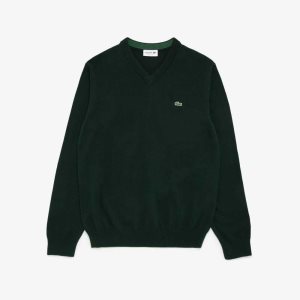 Lacoste V-neck Algodon Verde | 3986-STROB