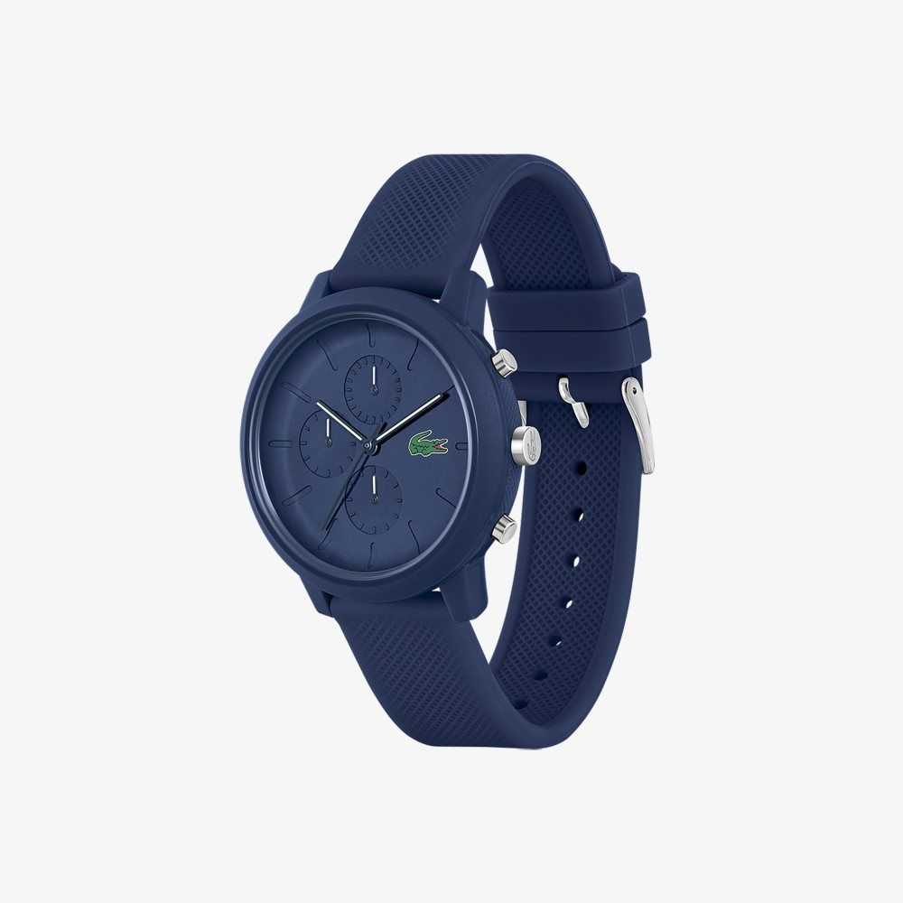 Lacoste 12.12 Chrono Blue Silicona Azules | 4675-EIMRL