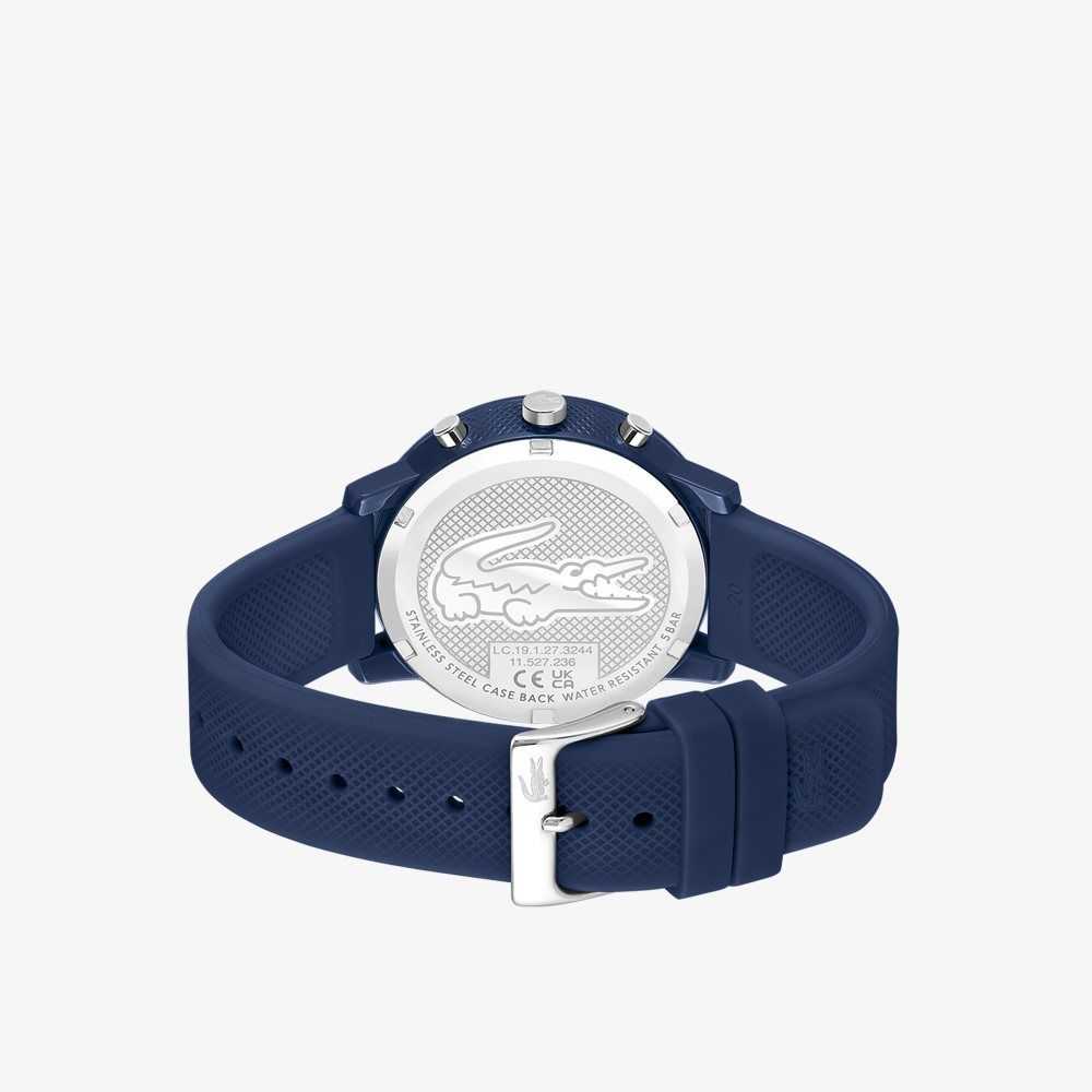 Lacoste 12.12 Chrono Blue Silicona Azules | 4675-EIMRL