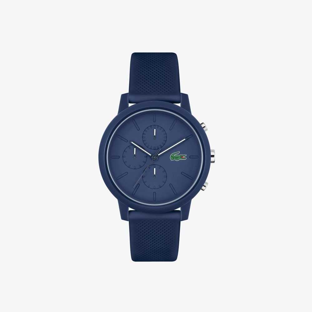 Lacoste 12.12 Chrono Blue Silicona Azules | 4675-EIMRL