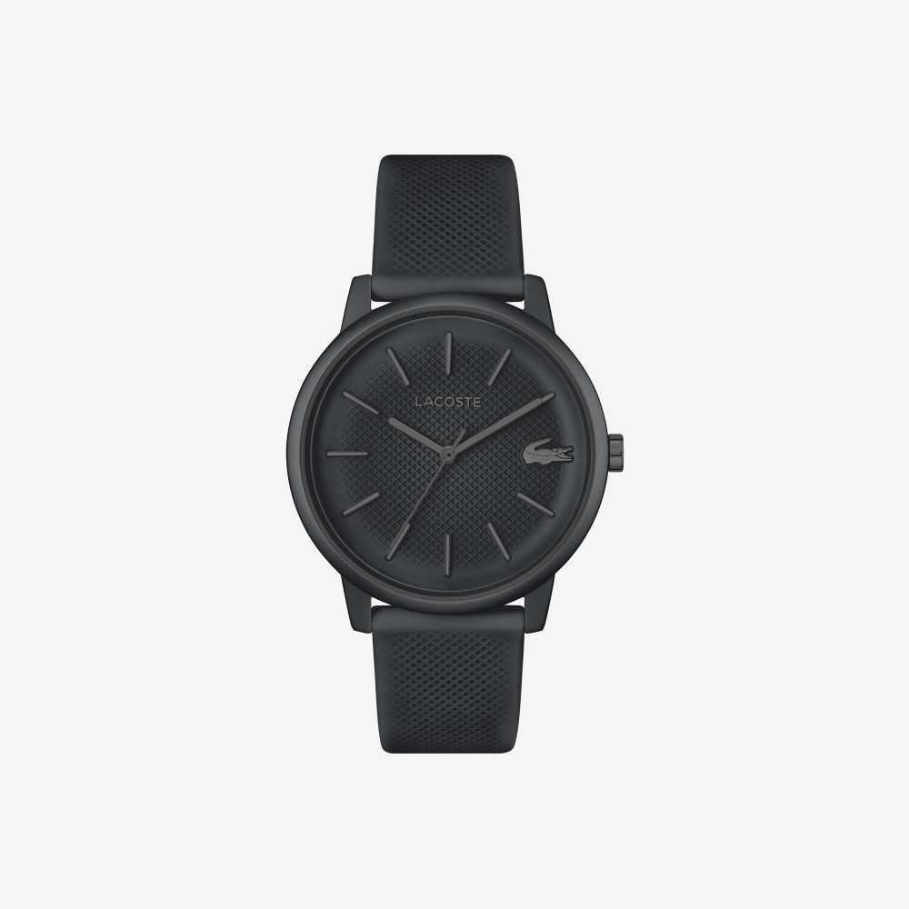 Lacoste 12.12 Move 3 Hands Black Silicona Negras | 9046-QDKUH