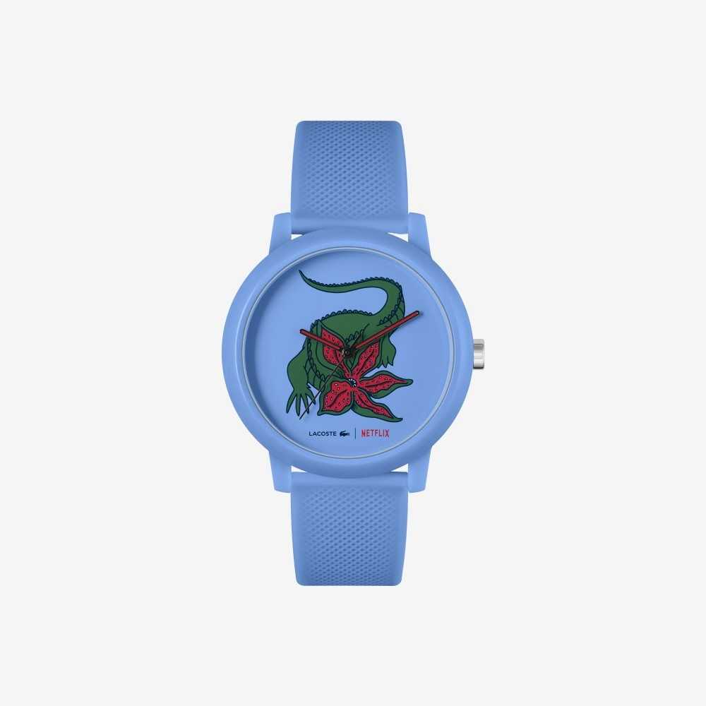 Lacoste 12.12 x Netflix Stranger Things 3 Hands Silicona Azules | 3917-IATHE