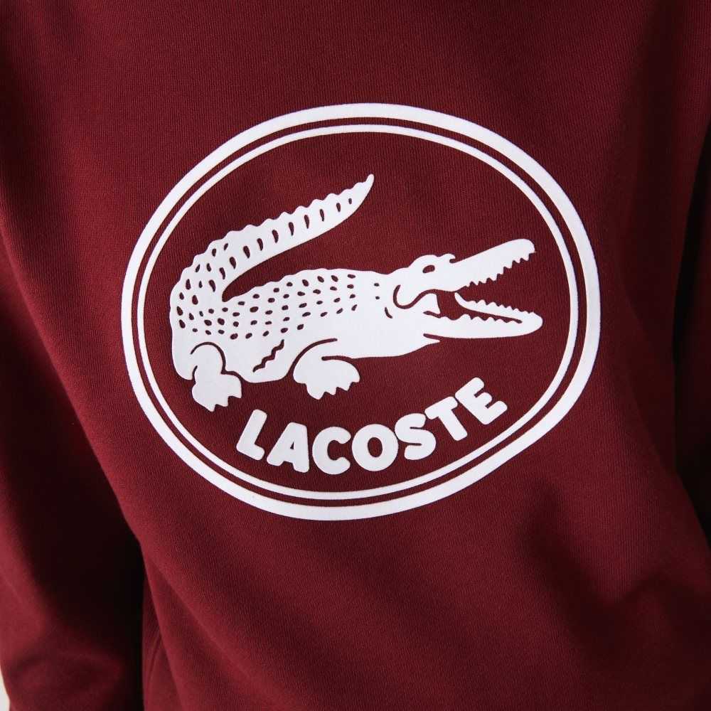 Lacoste 3D Logo Organic Algodon Fleece Burdeos | 8142-GBXMH