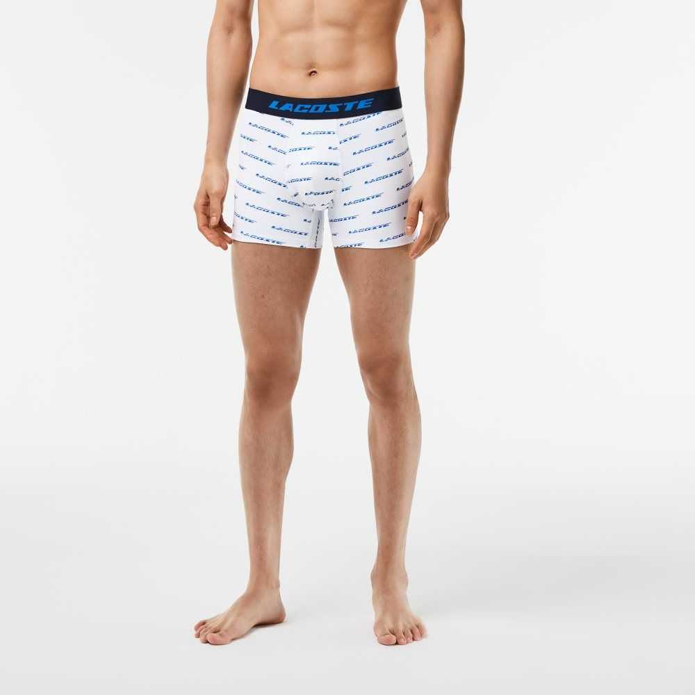 Lacoste 3-Pack Microfiber Print Trunks Multicolor | 9254-OAUDG