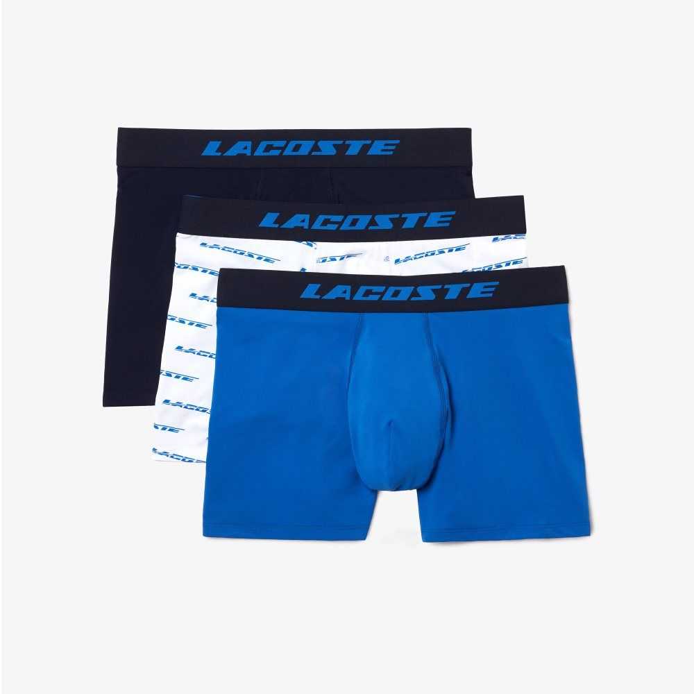 Lacoste 3-Pack Microfiber Print Trunks Multicolor | 9254-OAUDG