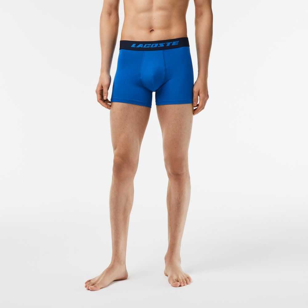 Lacoste 3-Pack Microfiber Print Trunks Multicolor | 9254-OAUDG