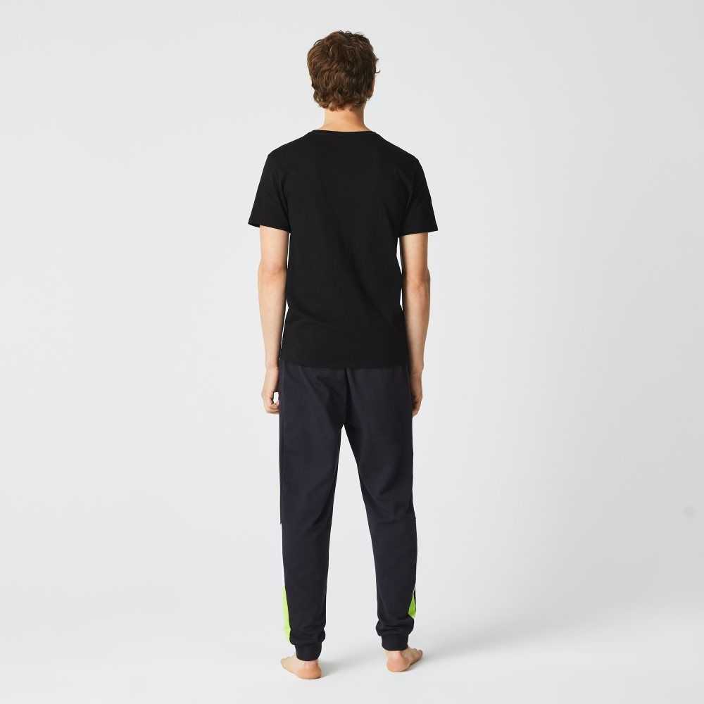 Lacoste 3-Pack of Plain T-Shirts Negras | 9786-TLFZS