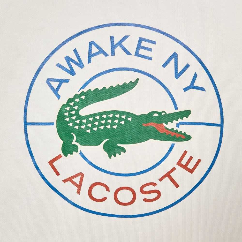 Lacoste AWAKE NY Badge Color-block Algodon Blancas Burdeos | 4318-JIGOT