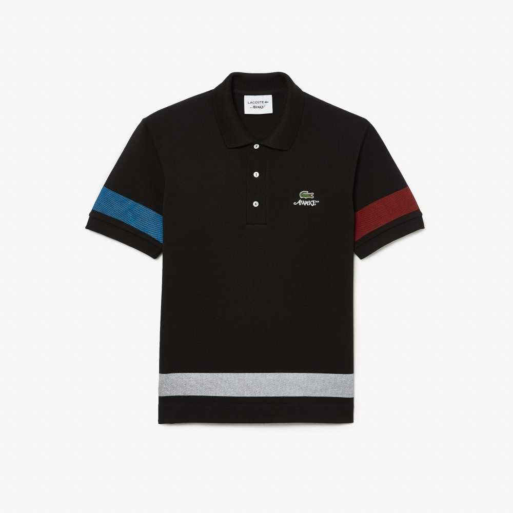 Lacoste AWAKE NY Color-block Algodon Pique Negras | 5623-WLVPD