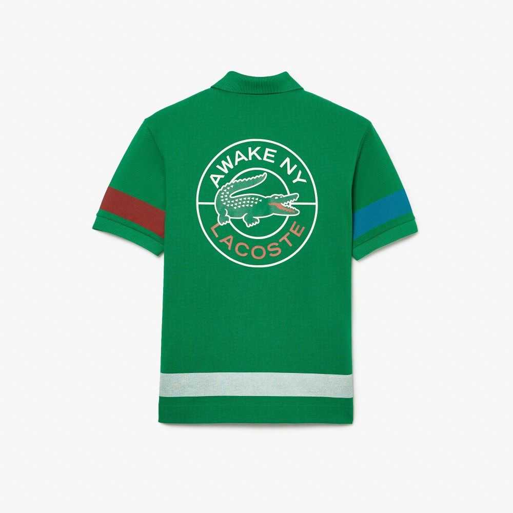 Lacoste AWAKE NY Color-block Algodon Pique Verde | 6857-CYTFK