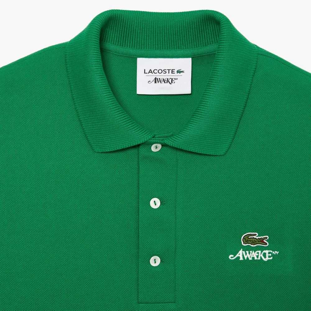 Lacoste AWAKE NY Color-block Algodon Pique Verde | 6857-CYTFK