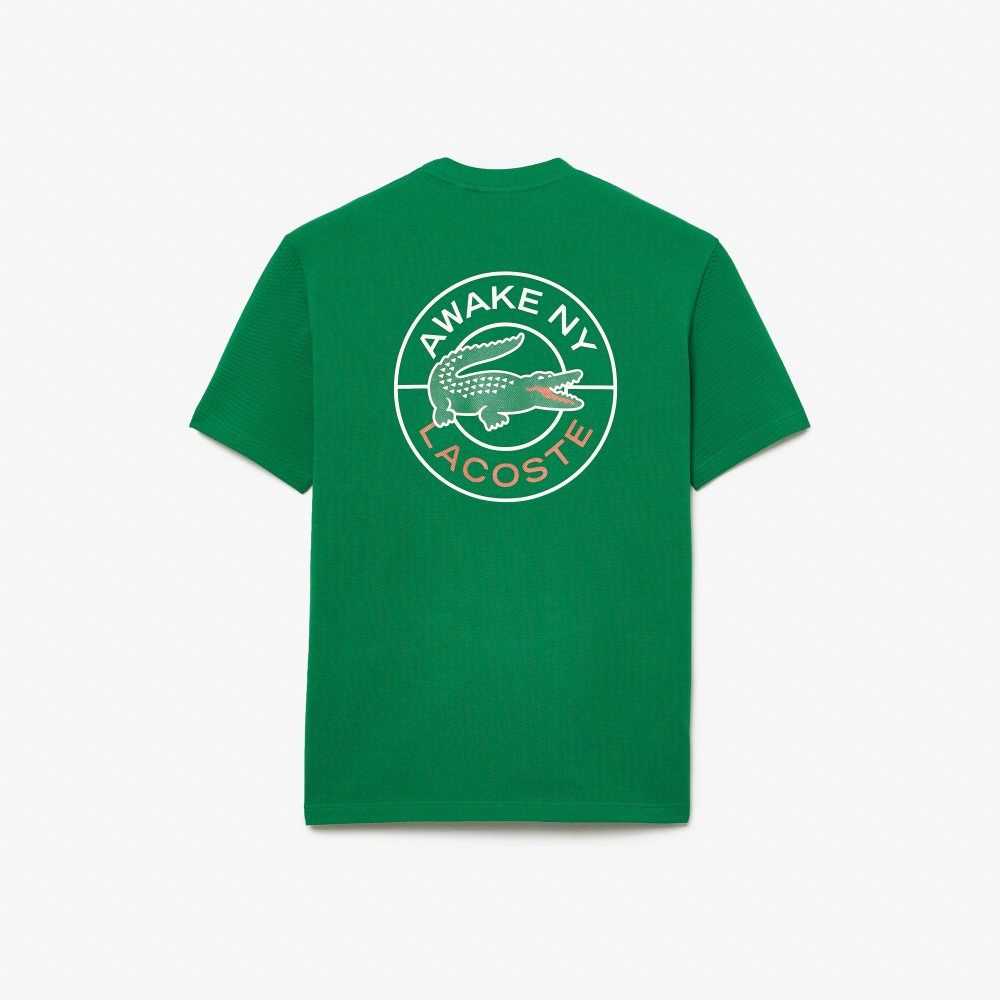 Lacoste AWAKE NY Logo Algodon Pique Verde | 3741-RXPAL