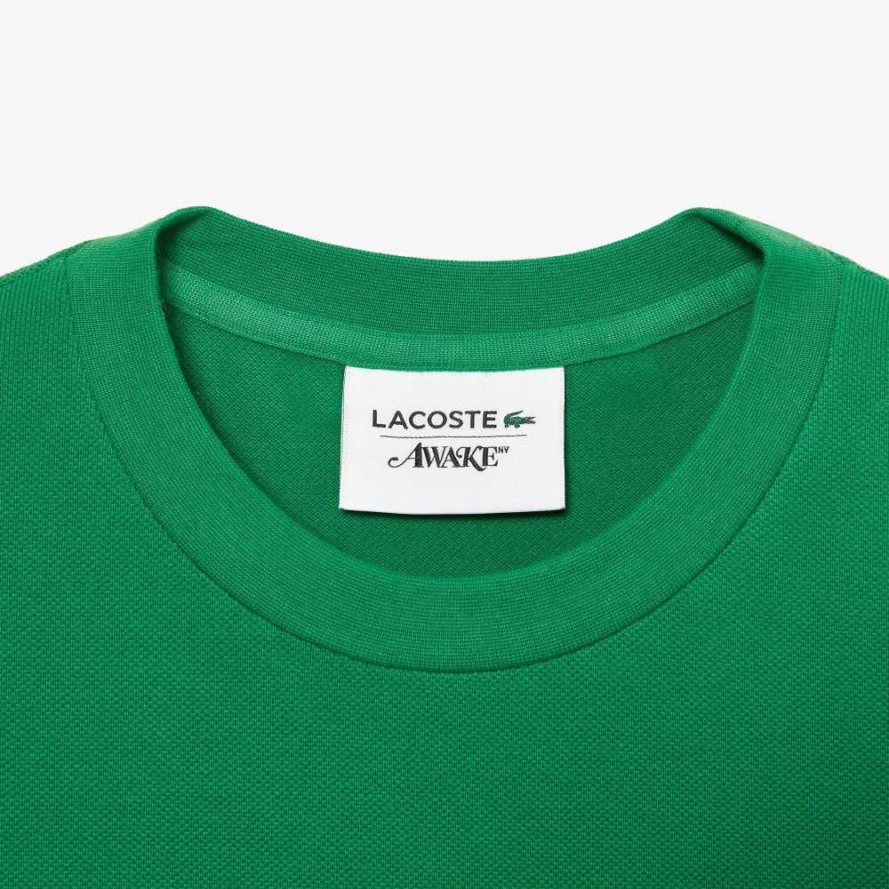 Lacoste AWAKE NY Logo Algodon Pique Verde | 3741-RXPAL