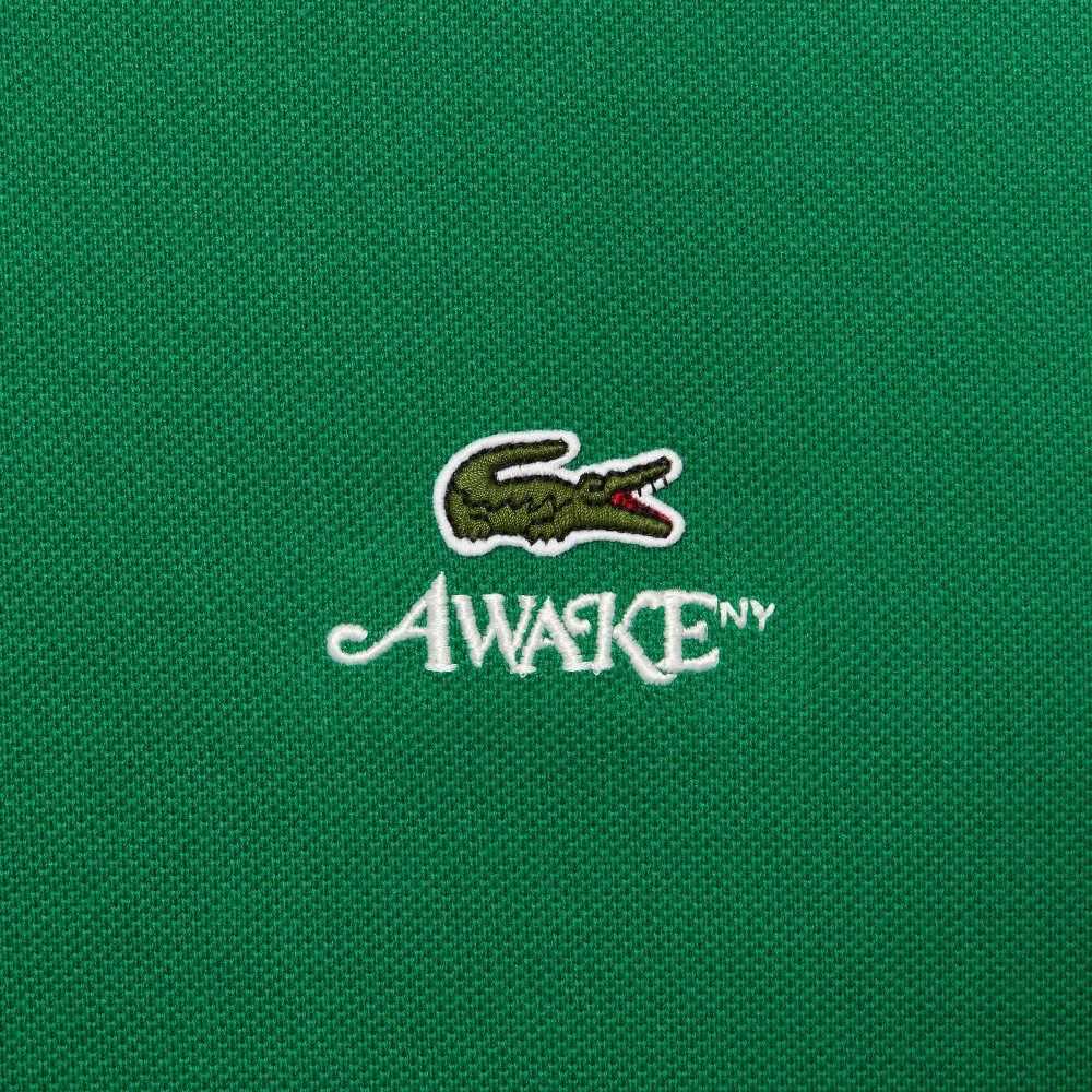 Lacoste AWAKE NY Logo Algodon Pique Verde | 3741-RXPAL