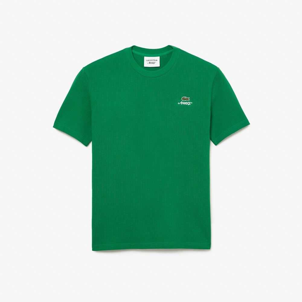 Lacoste AWAKE NY Logo Algodon Pique Verde | 3741-RXPAL