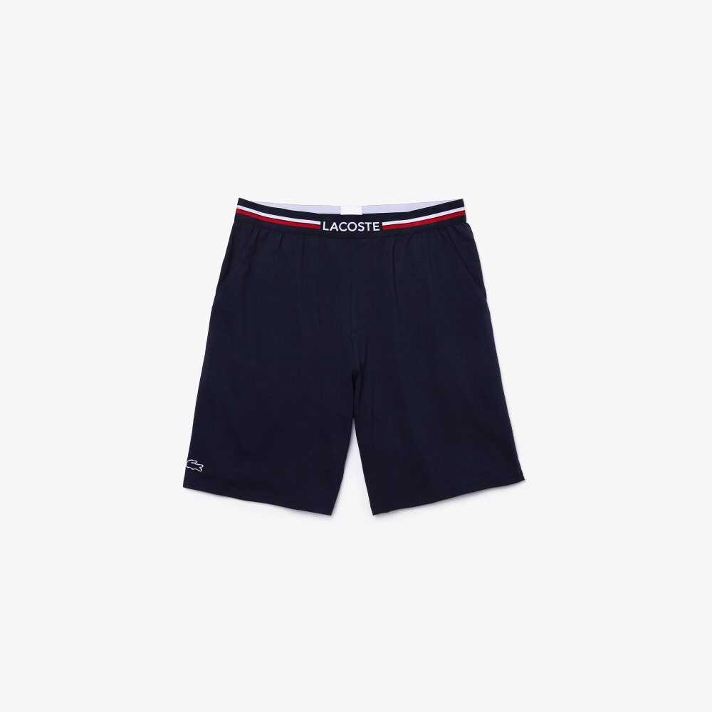 Lacoste A Rayas-Cintura Long Boxer Briefs Azul Marino Azules | 2347-OMYWN