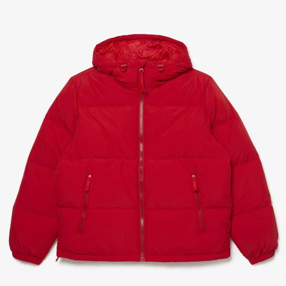 Lacoste Acolchado Agua-Repellent Rojas | 6931-FWVCH