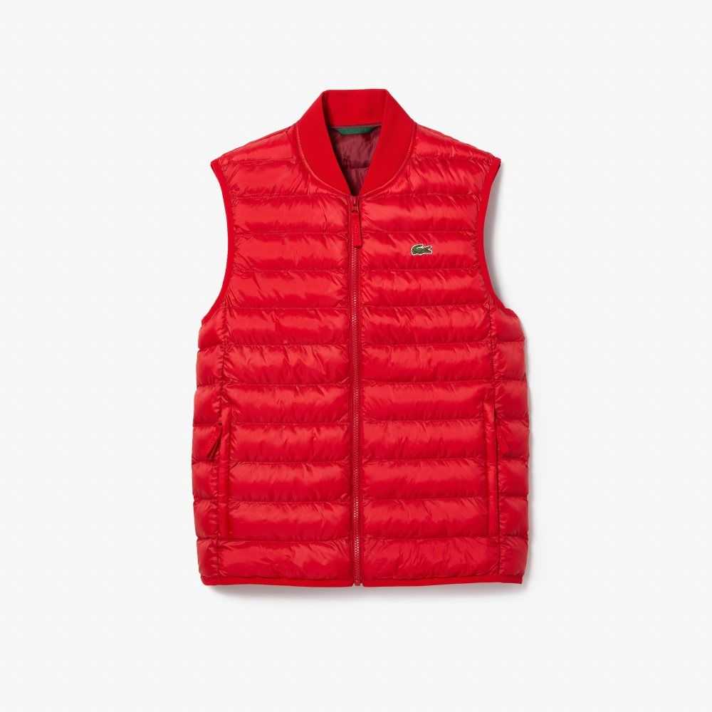 Lacoste Acolchado Agua-Repellent Vest Rojas | 7540-JPMRL