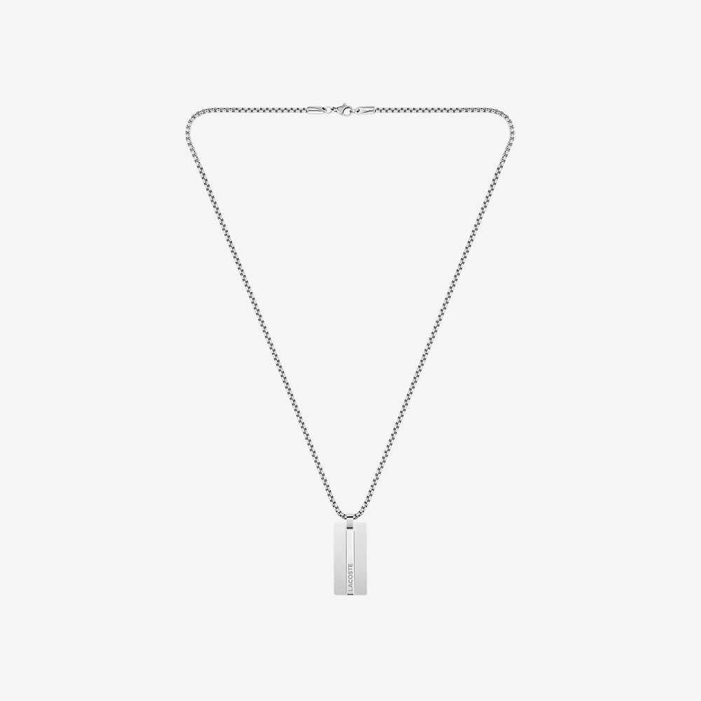 Lacoste Adventurer Necklace Plateadas | 7453-HVOQI