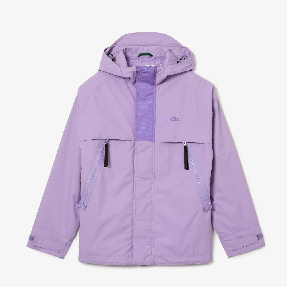 Lacoste Agua-Repellent Parka Moradas | 7538-XDNTW