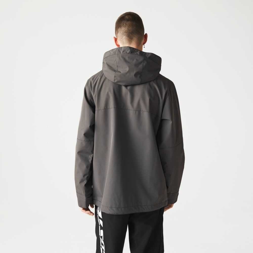 Lacoste Agua-Repellent Parka Negras | 0468-YUFZH