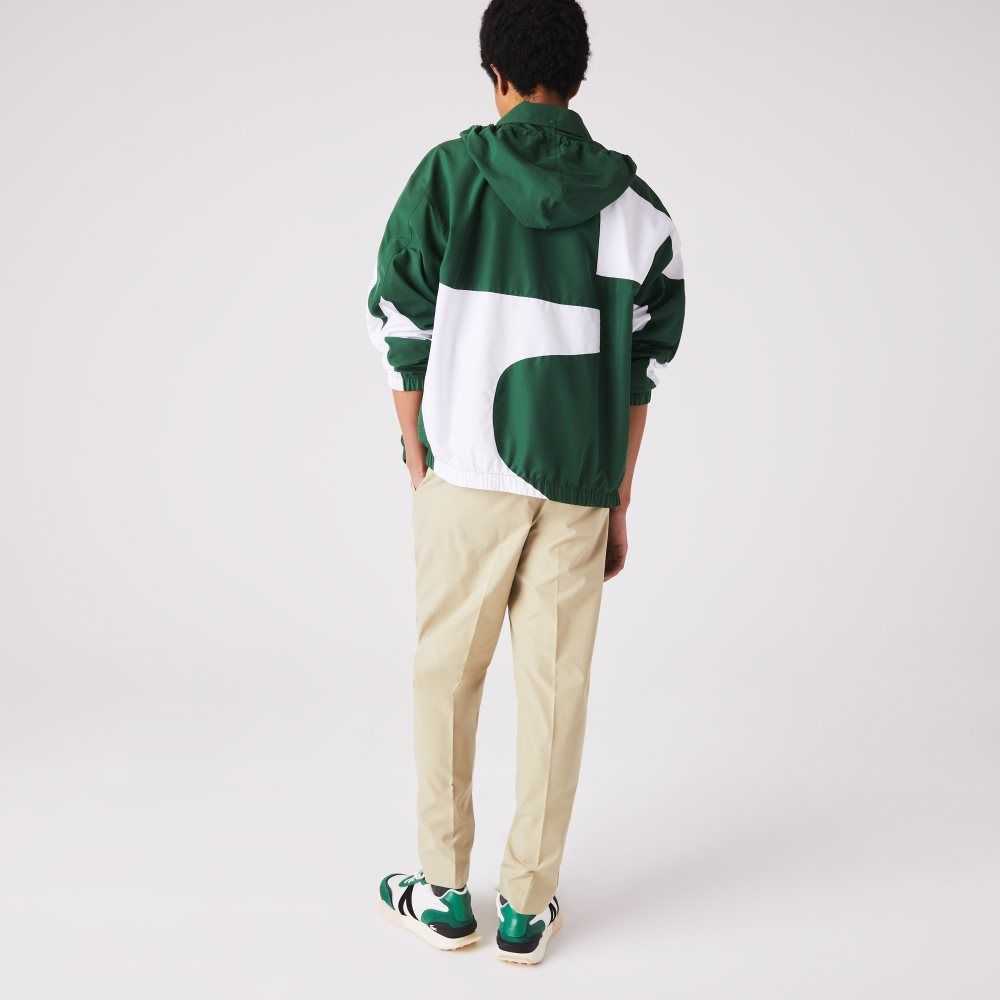 Lacoste Agua-Resistant Tracksuit Beige | 1530-FXMWH