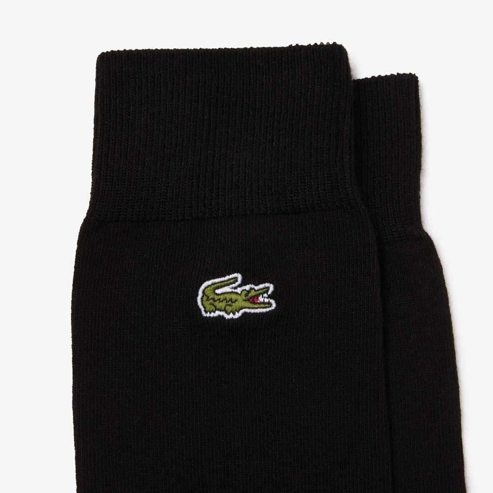 Lacoste Algodon Blend High-Cut Negras | 3102-FMZQO