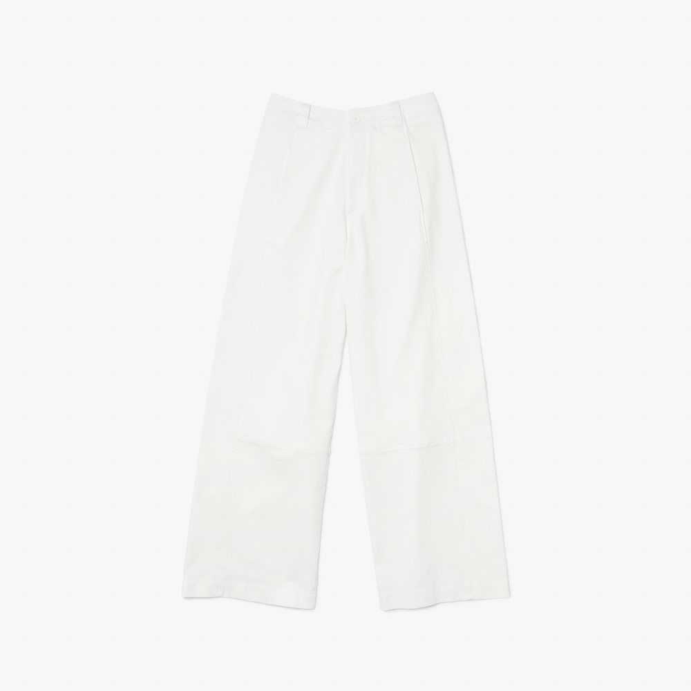 Lacoste Algodon Gabardine Blancas | 8672-CTYGB