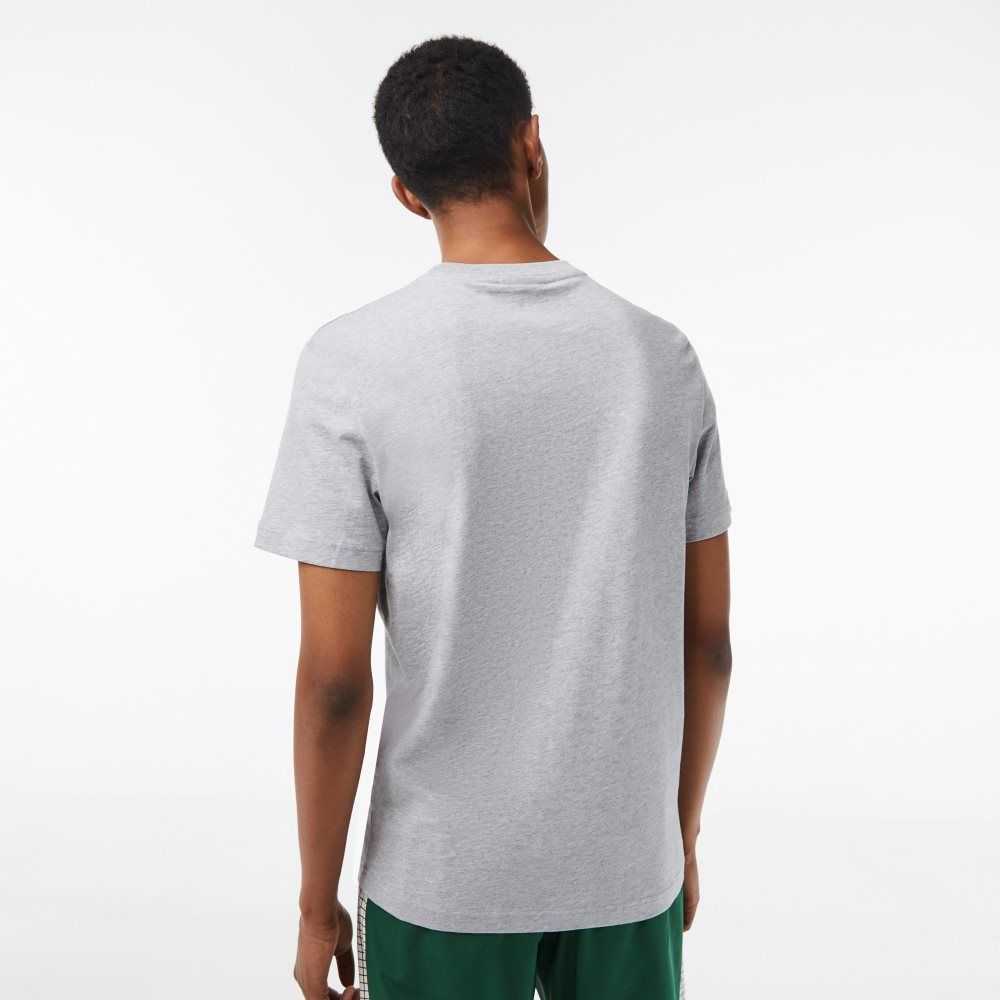 Lacoste Algodon Jersey Print Gris | 7539-ZDWHV