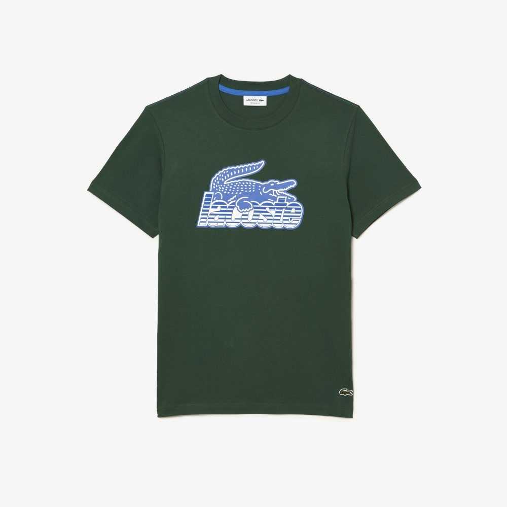 Lacoste Algodon Jersey Print Verde | 7083-EBOQU