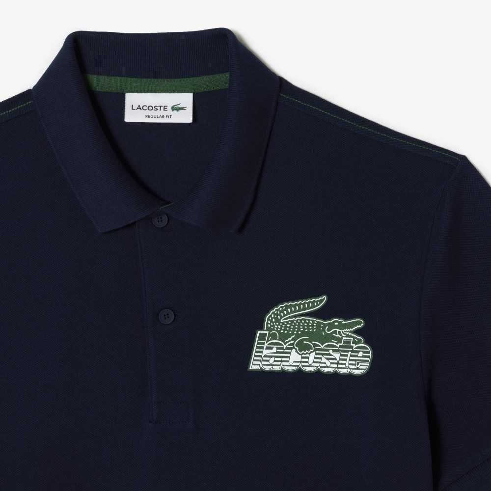 Lacoste Algodon Mini-Pique Azul Marino Azules | 7348-RPTEF