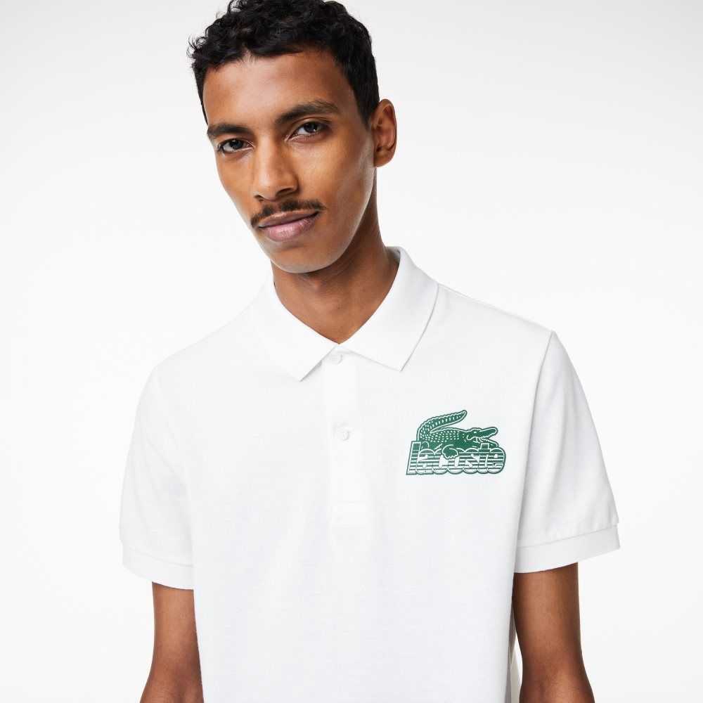 Lacoste Algodon Mini-Pique Blancas | 8906-ULVGA