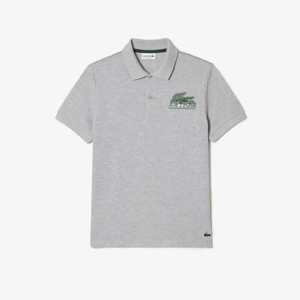 Lacoste Algodon Mini-Pique Gris | 7532-GLTUE