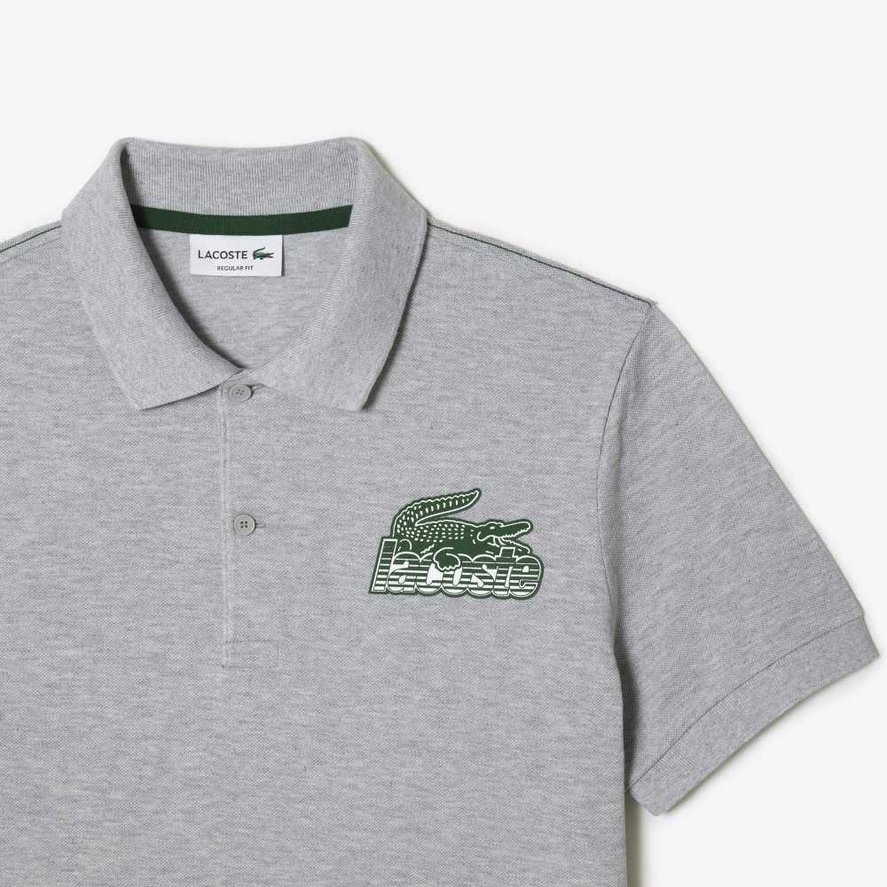 Lacoste Algodon Mini-Pique Gris | 7532-GLTUE