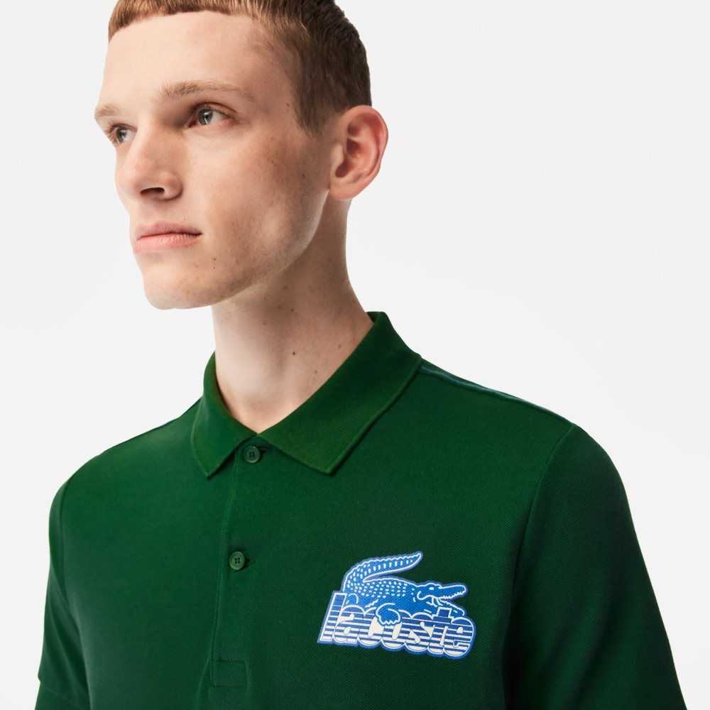 Lacoste Algodon Mini-Pique Verde | 4516-BZHUV