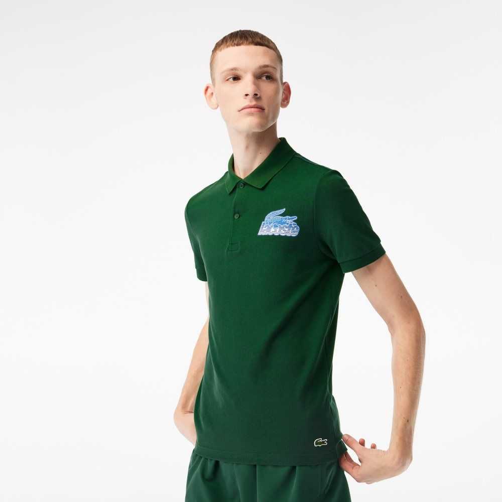 Lacoste Algodon Mini-Pique Verde | 4516-BZHUV