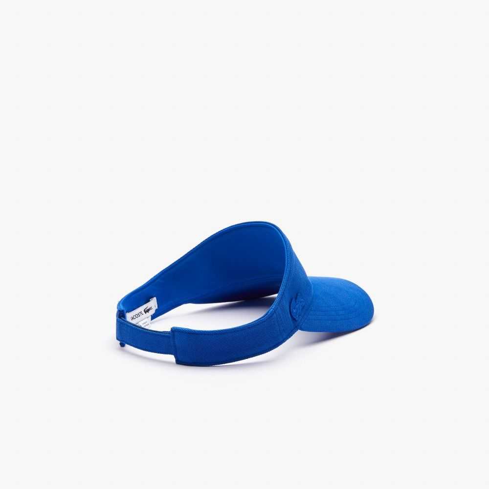 Lacoste Algodon Pique Visor Azules | 5671-RYWNC