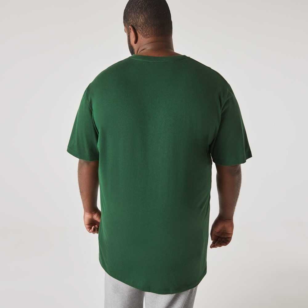 Lacoste Altas Fit Acanalado V-Neck Algodon Polo Verde | 2765-ECJUH