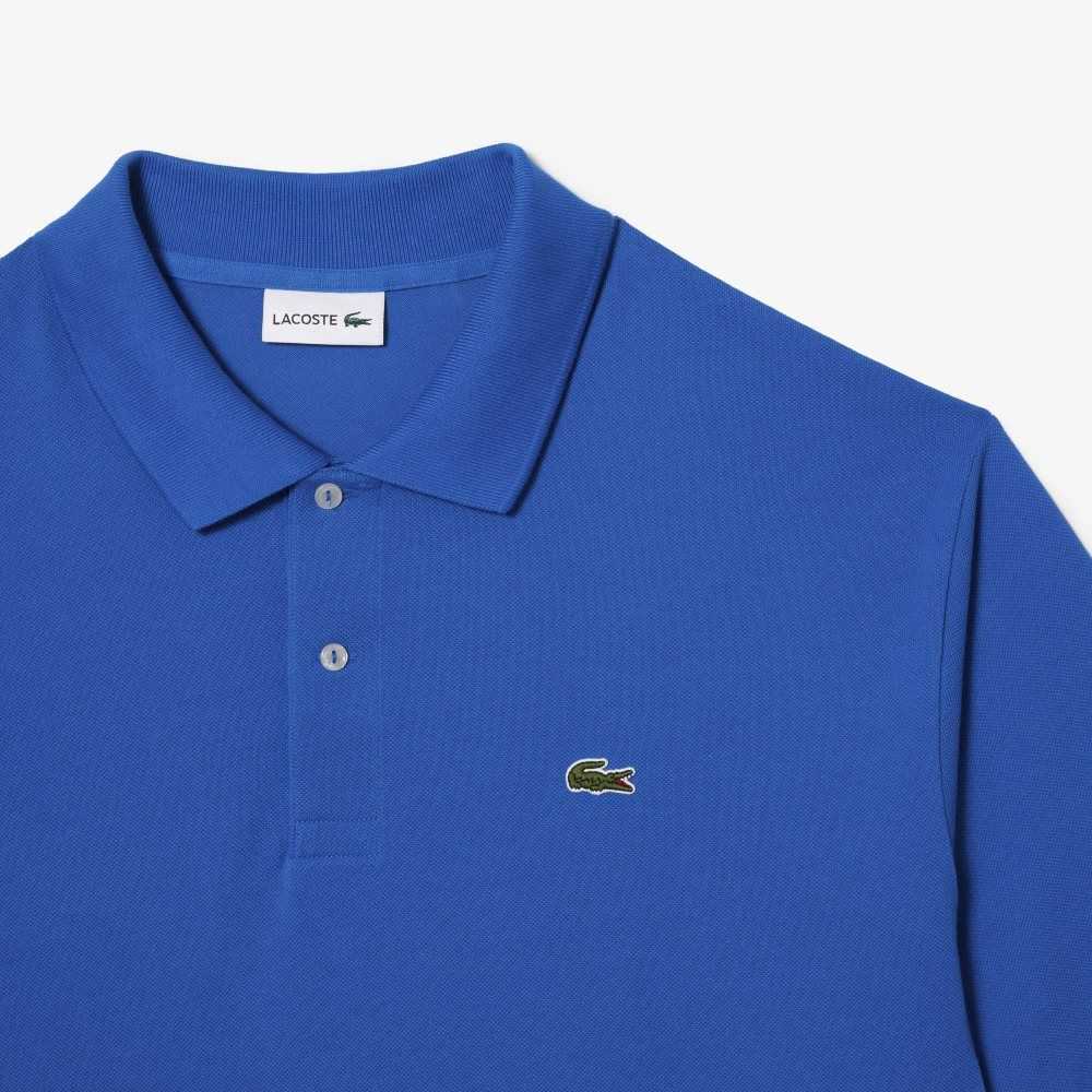 Lacoste Altas Fit Algodon Petit Pique Azules | 2075-GBPYI