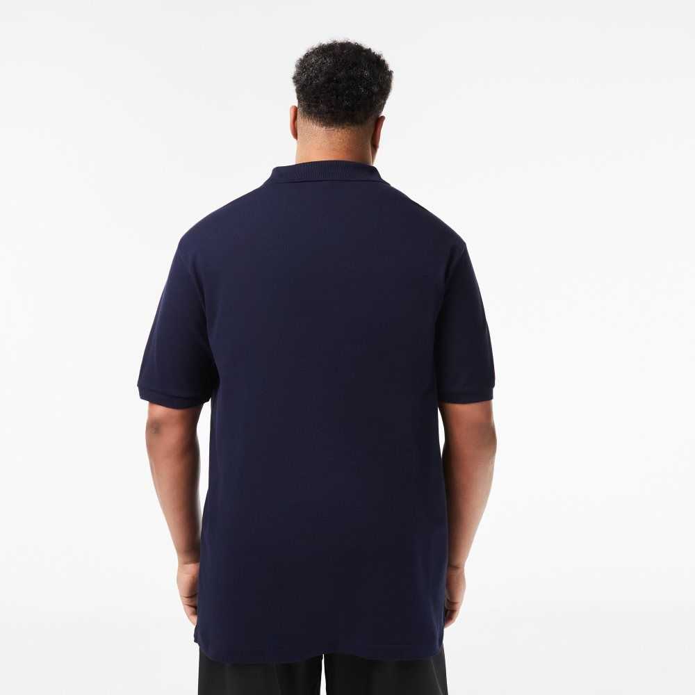 Lacoste Altas Fit Algodon Petit Pique Azul Marino Azules | 5687-QORGK