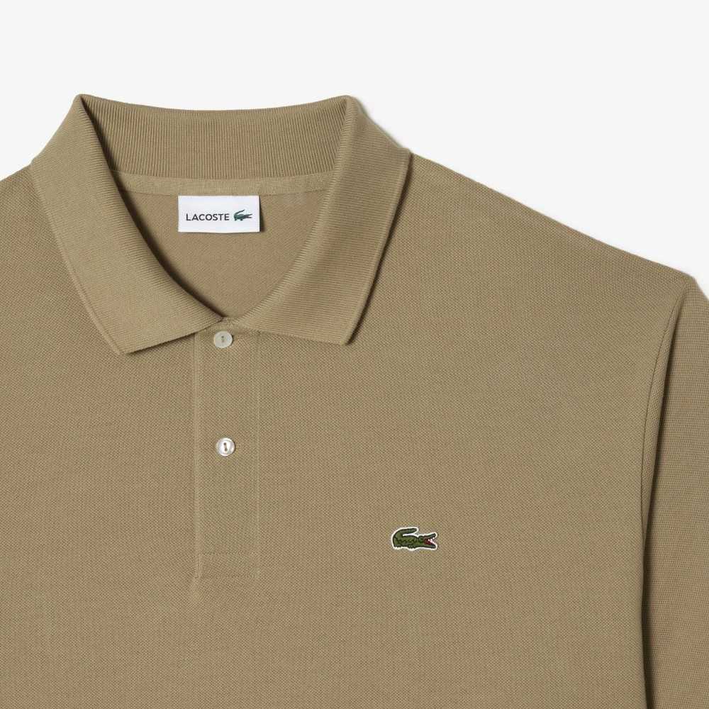 Lacoste Altas Fit Algodon Petit Pique Beige | 9072-LUXRM